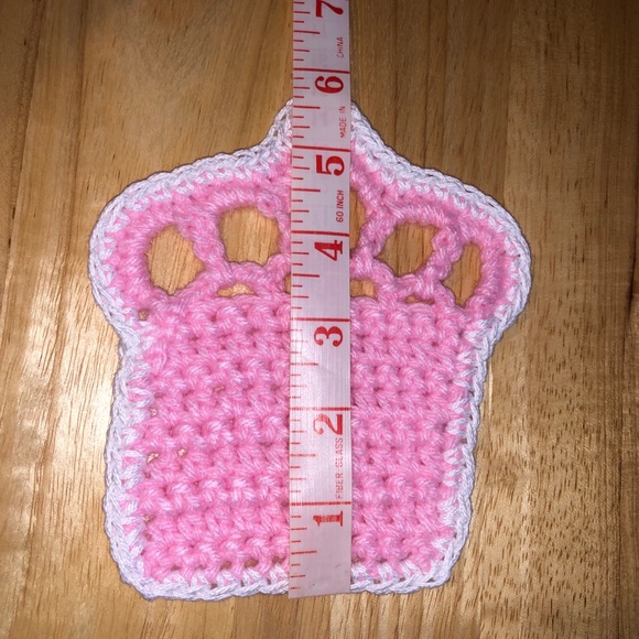 NEW Crochet Crown Coasters (4 pack) - Picture 5 of 6